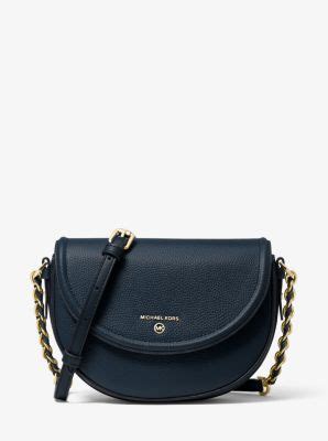 michael kors jet set medium pebbled leather half dome crossbody|jet set crossbody bag review.